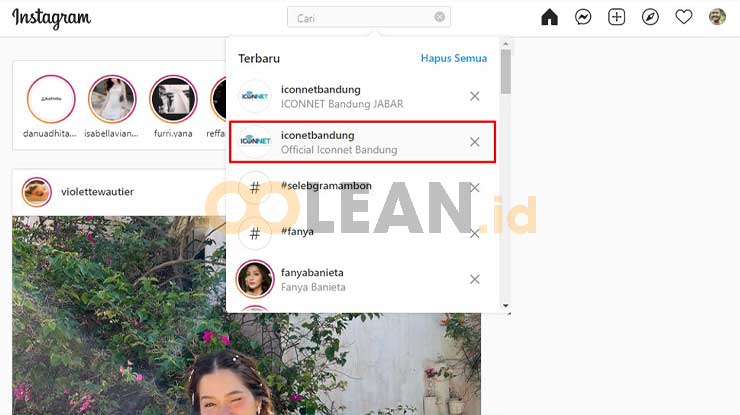 Cari Instagram Resmi Iconnet Bandung