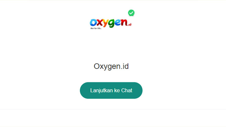 Berlangganan Oxygen Lewat WhatsApp