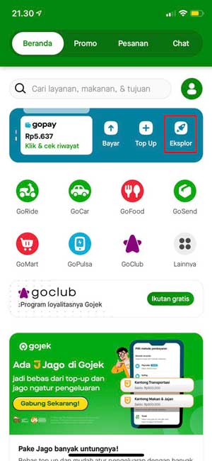 Buka Aplikasi Gojek
